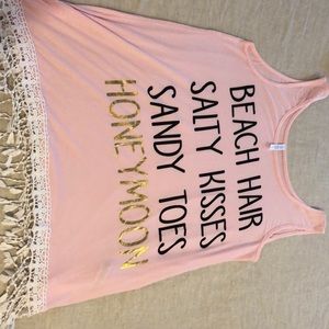 David’s Bridal swim coverup. Size large